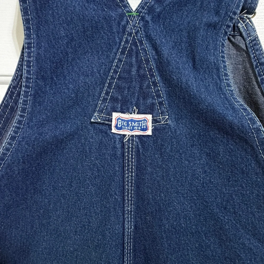 Vintage Big Smith Jean denim overalls size 10 worn distressed 90’s - Picture 4 of 14